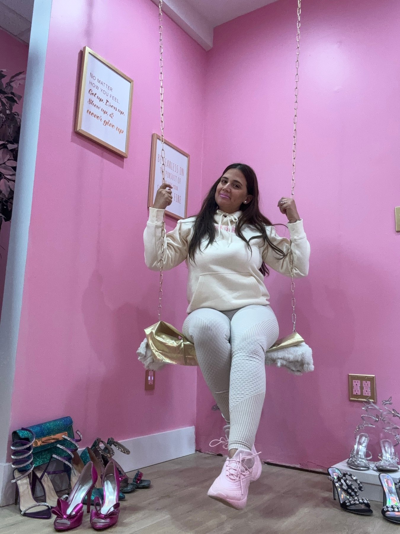 Bernice inside the Pink Is Life boutique